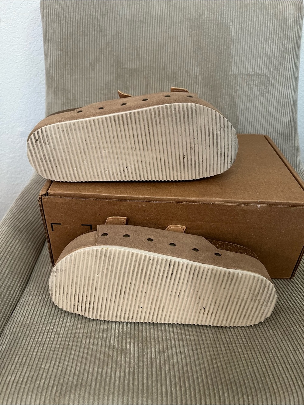 Taupe Double-Buckle Platform Slide Sandals - Picture 4 of 4